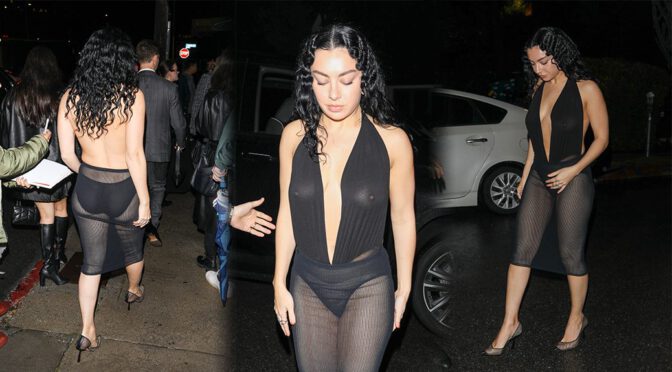 Charli XCX Dazzles in Racy Sheer Outfit, Bare Breasts and Nipples Stun! (NSFW)
