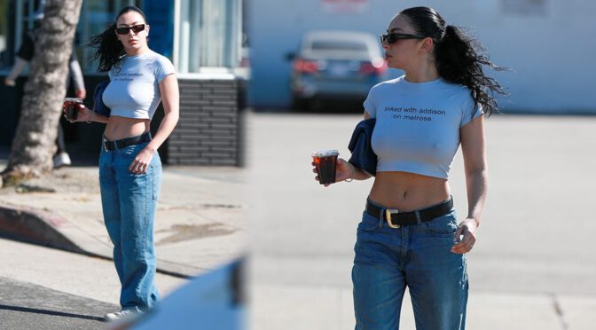 Charli XCX Electrifies Los Feliz with Braless Beauty and Hard Pokies!