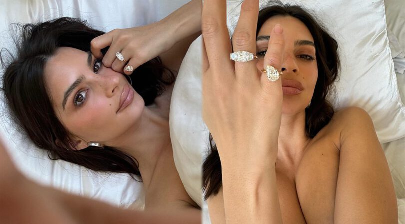 Unveiling Elegance: Emily Ratajkowski’s Topless Tease & Glamorous Diamonds