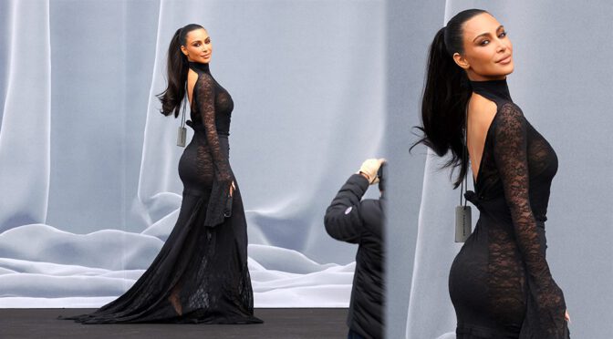 Sizzling Kim Kardashian: Big Booty and Curvy Body Steal the Spotlight at Balenciaga’s Paris Show
