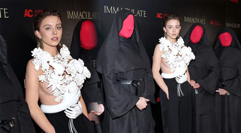 Sydney Sweeney Stuns Braless in Glamorous Outfit at ‘Immaculate’ Premiere in LA