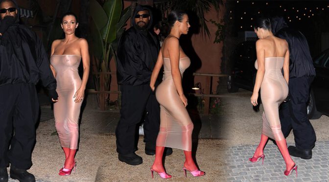 Bianca Censori Shocks Los Angeles: Scandalous Dinner Attire Reveals Bare Tits and Naked Ass!