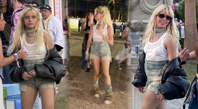 Camila Cabello Sets Coachella Ablaze with White Bra and Sexy Leg Show!