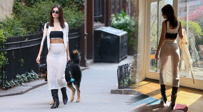 Emily Ratajkowski’s See-Through Skirt Unveils Thong and Perfect Booty!