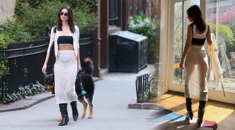 Emily Ratajkowski’s See-Through Skirt Unveils Thong and Perfect Booty!