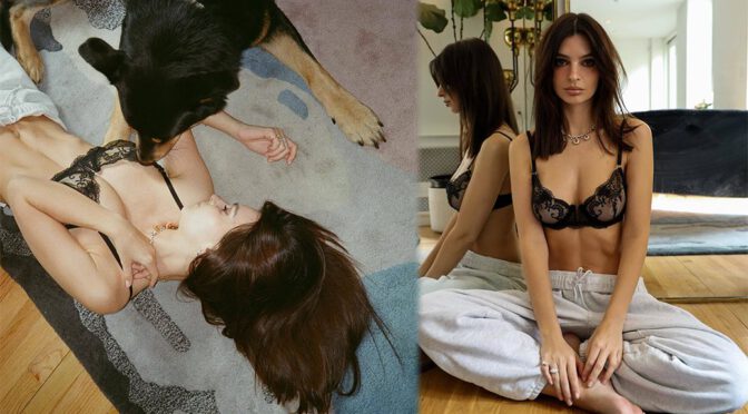 Emily Ratajkowski’s Nipples Peek Through See-Through Bra in Sizzling Photoshoot!