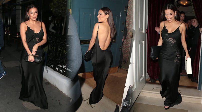 Eva Longoria Stuns in Seductive Black Dress at Victoria Beckham’s 50th Bash!