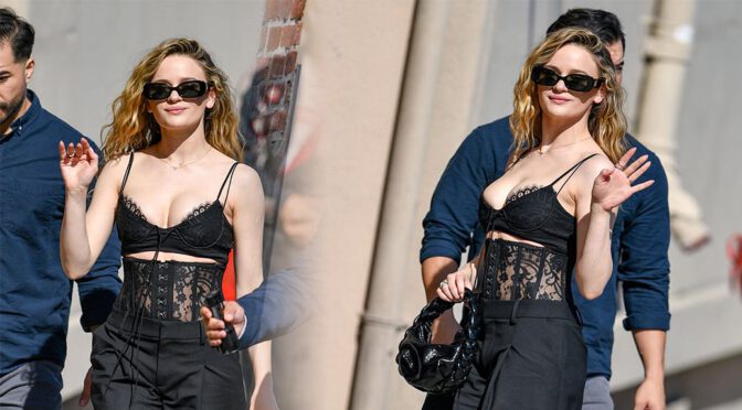 Joey King Stuns with Sultry Cleavage Display at Jimmy Kimmel Live