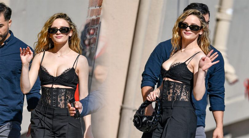 Joey King Stuns with Sultry Cleavage Display at Jimmy Kimmel Live