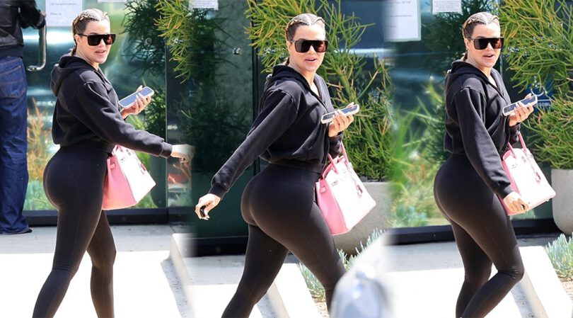 Khloe Kardashian Flaunts Her Jaw-Dropping Booty in Sizzling Black Leggings!