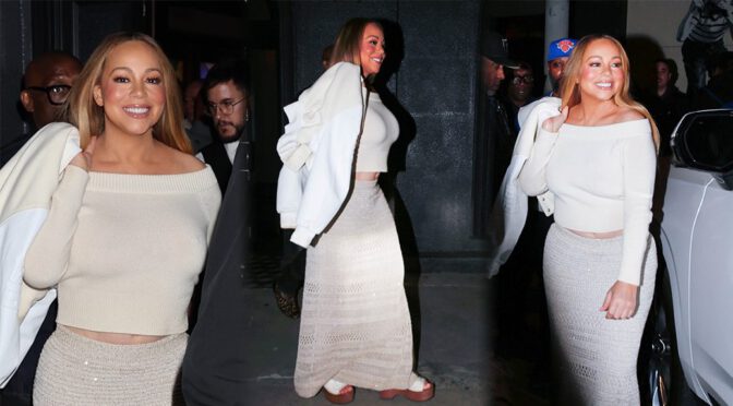 Mariah Carey Flaunts Braless Curves at Craig’s in West Hollywood!