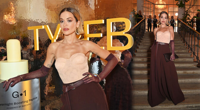 Rita Ora Flaunts Sexy Cleavage at TYPEBEA Launch in London!