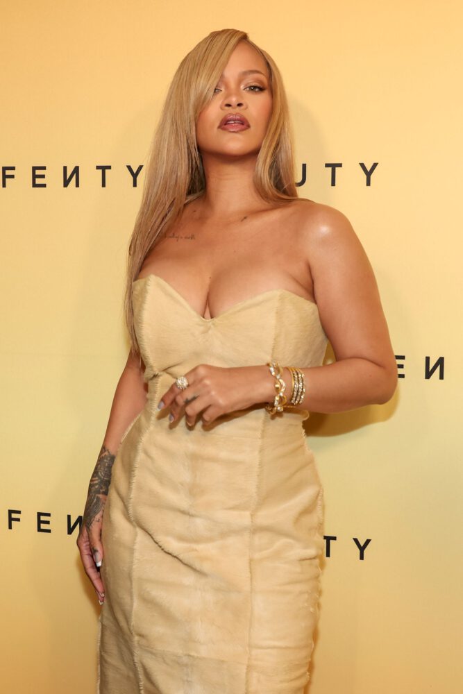 Rihanna Cleavage Beauty Event Los Angeles
