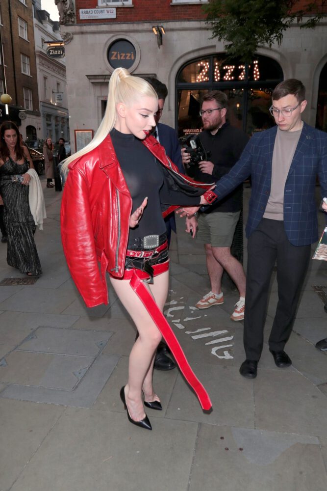 Anya Taylor Joy See Through Top Skimpy Mini Skirt London
