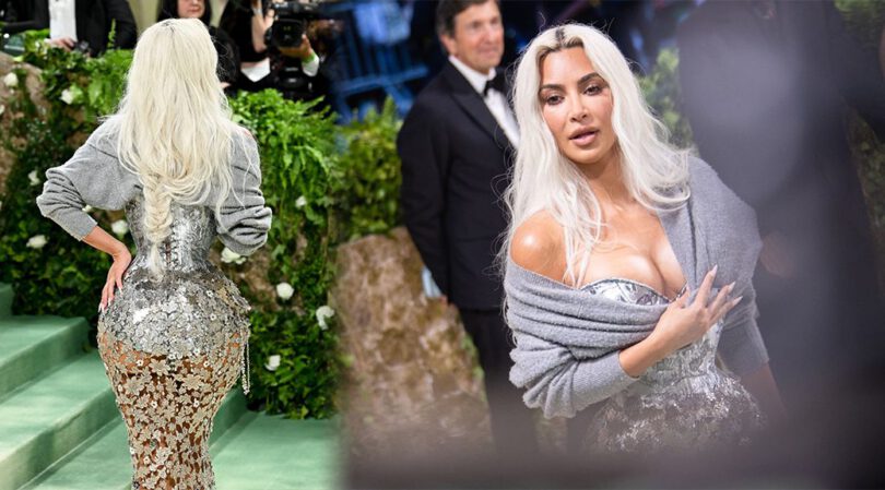 Kim Kardashian Sets the Red Carpet Ablaze with Cleavage and Booty at Met Gala!