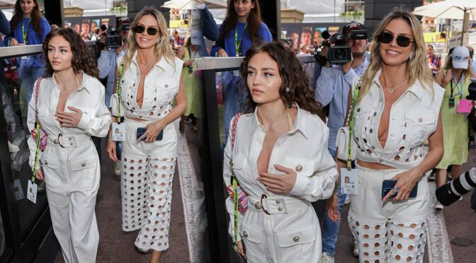 Leni Klum Unleashes Boob-tastic Cleavage at Monaco Grand Prix