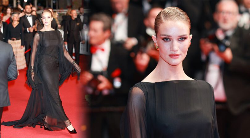 Sizzling Sensation: Rosie Huntington-Whiteley Flaunts Bare Boobs in Sheer Dress in Cannes!