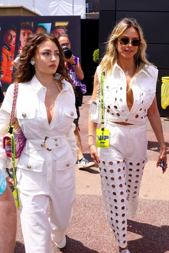 Leni Klum Sexy Cleavage Monaco Grand Prix