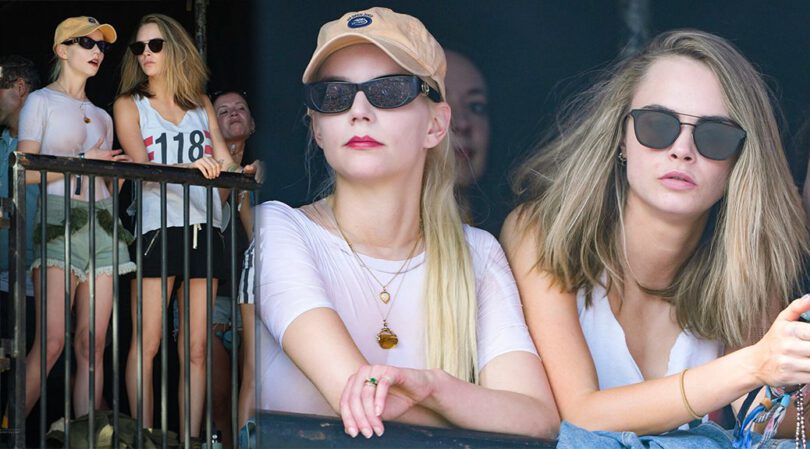 Sizzling Cara Delevingne & Anya Taylor-Joy Wow at Glastonbury Festival – Braless Tease Alert!