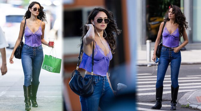 Eiza Gonzalez’s Stunning Jeans and Lace Combo: A Tease of Beauty and Sexy Cleavage in NYC!