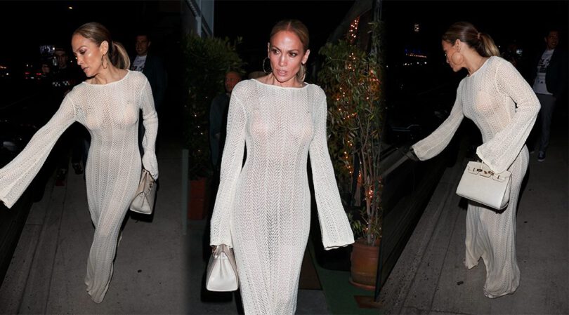 Jennifer Lopez’s Flirty Sheer Dress Steals the Show in Santa Monica
