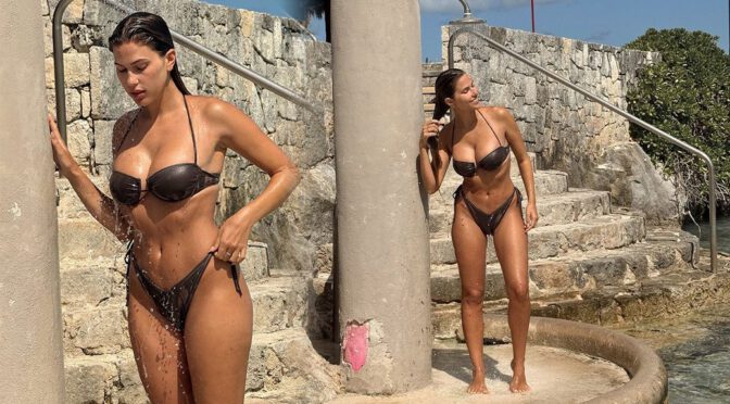 Kara Del Toro Sizzles in a Tiny Black Bikini: Perfect Body, Perfect Boobs – A Jaw-Dropping Display!