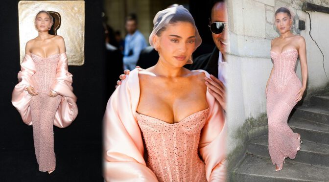 Kylie Jenner’s Breasts and Curvy Figure Steal the Show at Schiaparelli Fashion Show