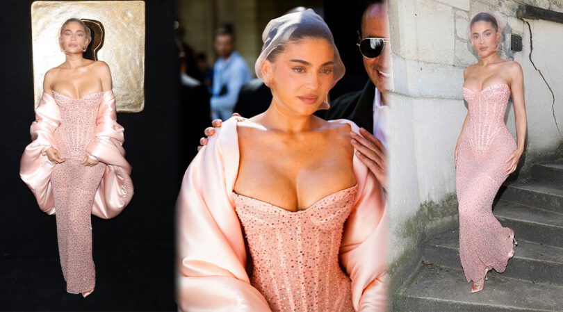Kylie Jenner’s Breasts and Curvy Figure Steal the Show at Schiaparelli Fashion Show