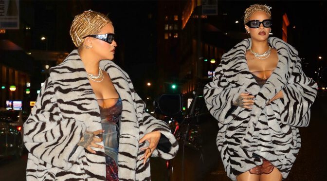 Rihanna’s Nipslip: Pop Star’s Sexy Cleavage Steals the Spotlight at NYC Party