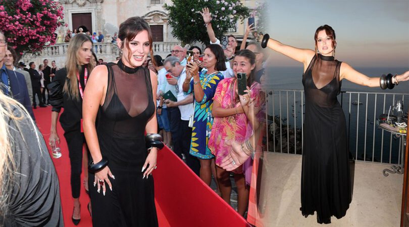 Bella Thorne Stuns in a Sexy Black Dress, Flaunting Her Curves at Taormina Film Festival!