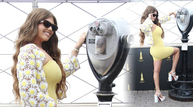 Chanel West Coast Sizzles in Sexy Yellow Dress Flaunting Her Curvy Body and Booty!