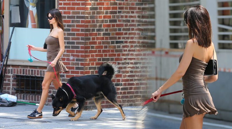 Emily Ratajkowski Rocks a Sexy Mini Dress in NYC – Legs and Cheeks on Display!