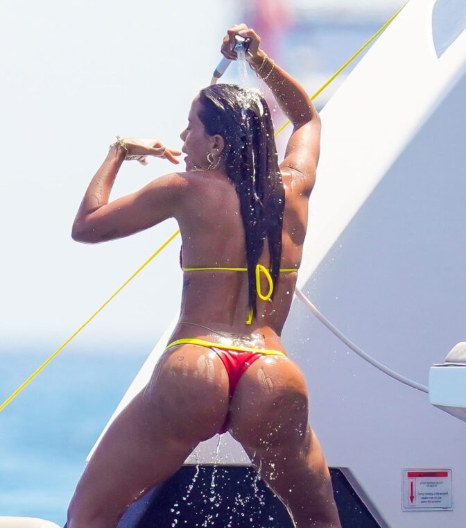 Anitta Sensational Body Thong Bikini Yacht St Tropez
