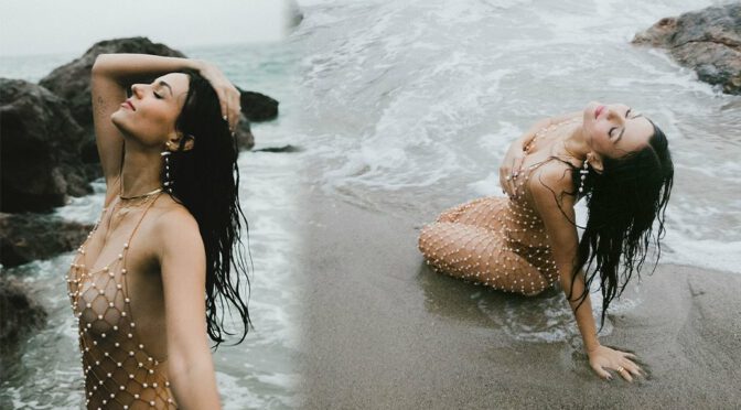 Victoria Justice Heats Up the Beach in Sultry Outfits for ‘Down’ Video Shoot