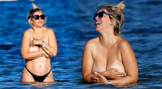 Wanda Nara’s Provocative Topless Display in Ibiza: Hand Bra Barely Covers Her Big Breasts