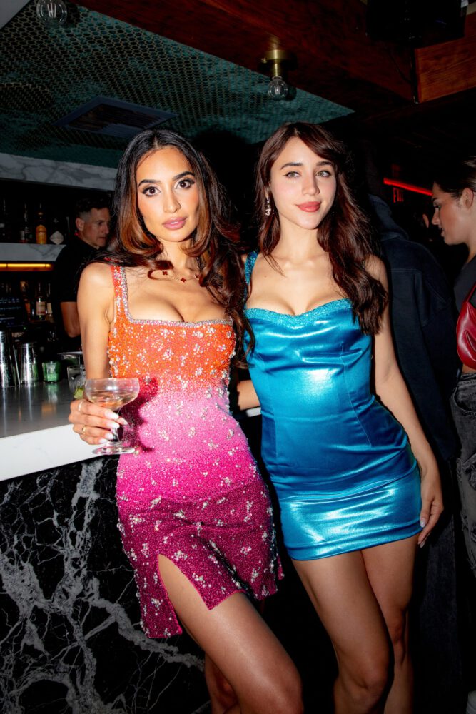 Caylee Cowan Sexy Blue Dress West Hollywood Party