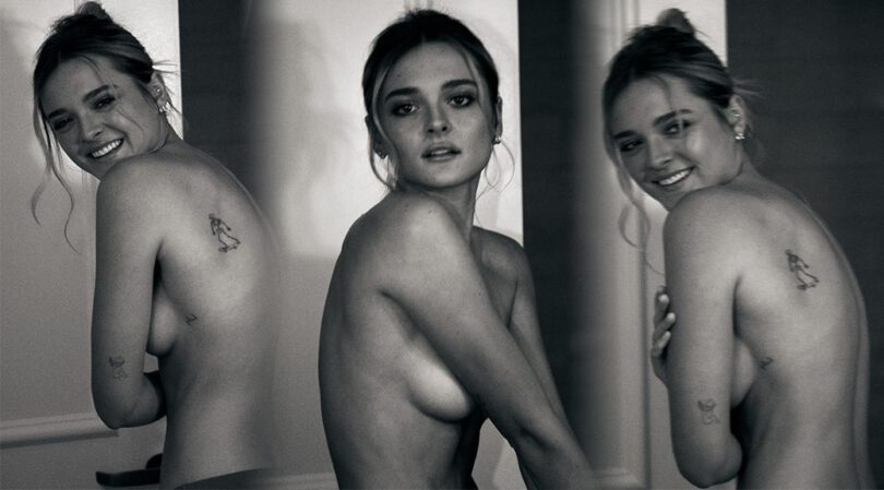 Charlotte Lawrence Teases in Topless Shoot by Michael Arellano