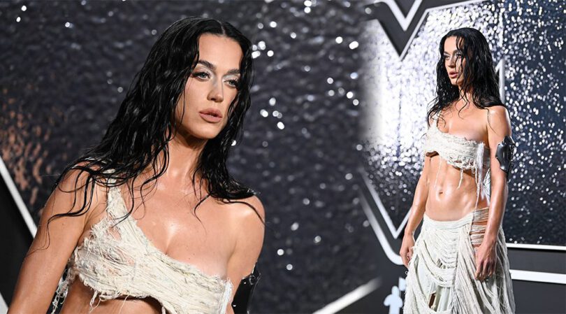 Katy Perry Stuns in Racy Look at MTV Awards – Sexy Boobs Tease in Barely-There Attire