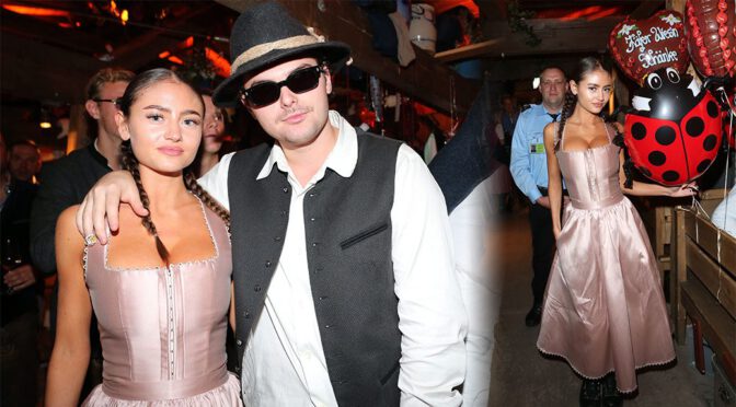 Leni Klum Flashes Major Cleavage in Sultry Oktoberfest Look