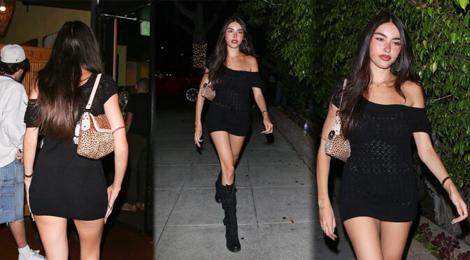 Madison Beer Sexy Mini Dress