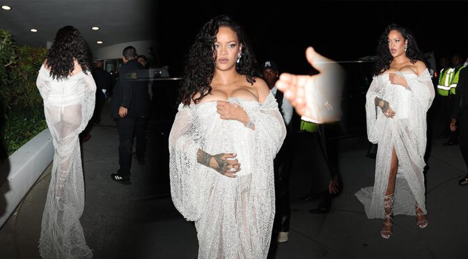 Rihanna’s Eye-Catching Look: Sheer Dress, Cleavage, and Daring Thong in NYC