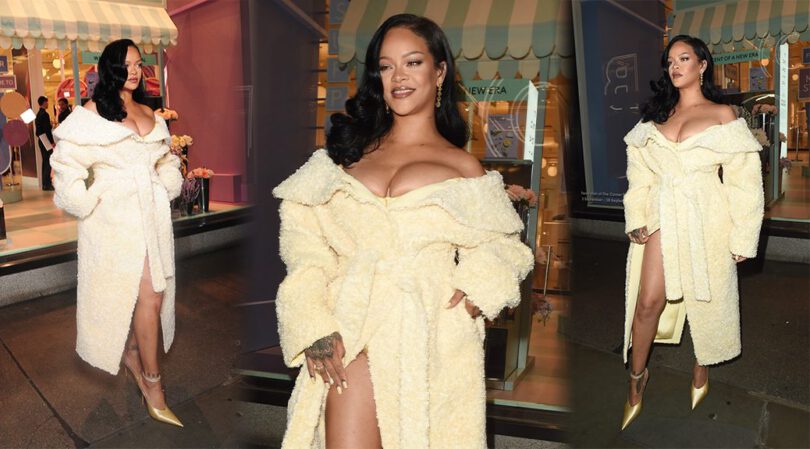 Rihanna Shines in London: Gorgeous Cleavage and Sexy Look at Fenty Hair Launch