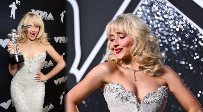 Sabrina Carpenter Sizzles in Sexy Dress, Flaunts Cleavage and Leggy Look at MTV VMAs!