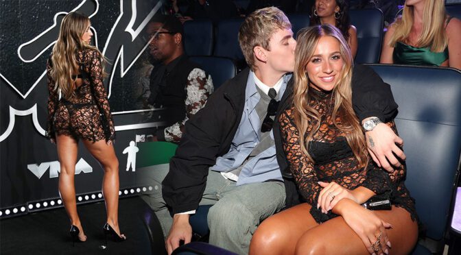 Tate McRae Stuns in Sexy See-Through Black Dress, Flaunting Bra & Thong