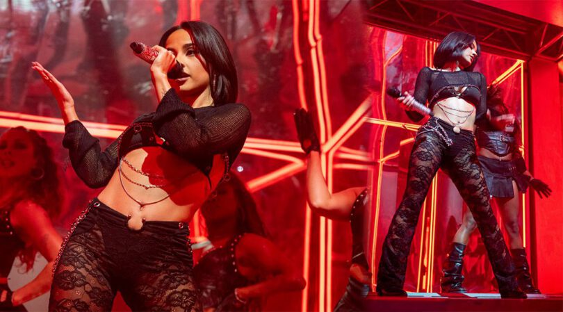 Becky G Sizzles in Sexy Lace Outfit on Stage in Atlanta—Hotter Than Ever!