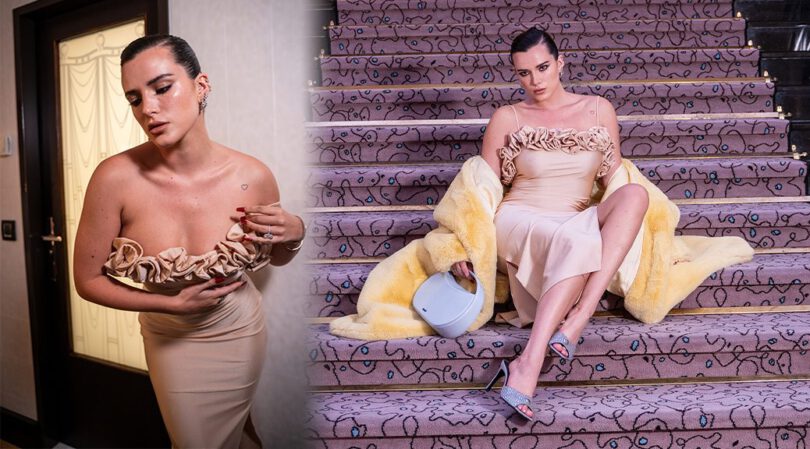 Bella Thorne Flaunts Her Curves and Cleavage in Sultry Fashion Show Look