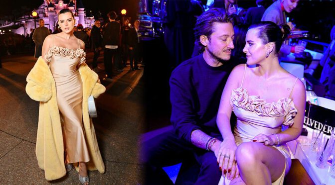 Bella Thorne Stuns in Sexy Dress, Braless with Pierced Nipples at Fashion Event in Disneyland
