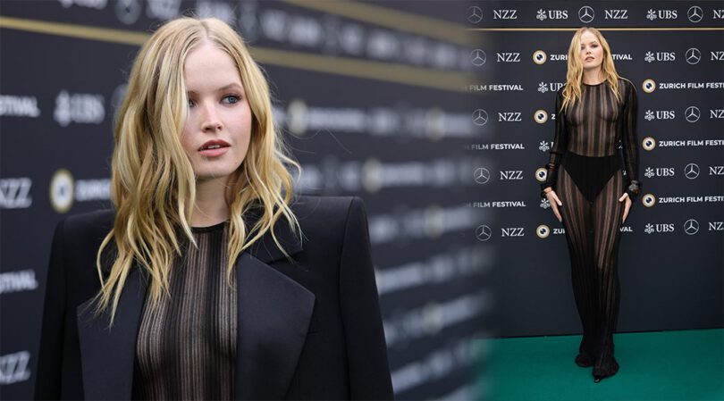 Ellie Bamber Flaunts All in Transparent Gown—Boobs & Nipples Take Center Stage at William Tell Premiere!