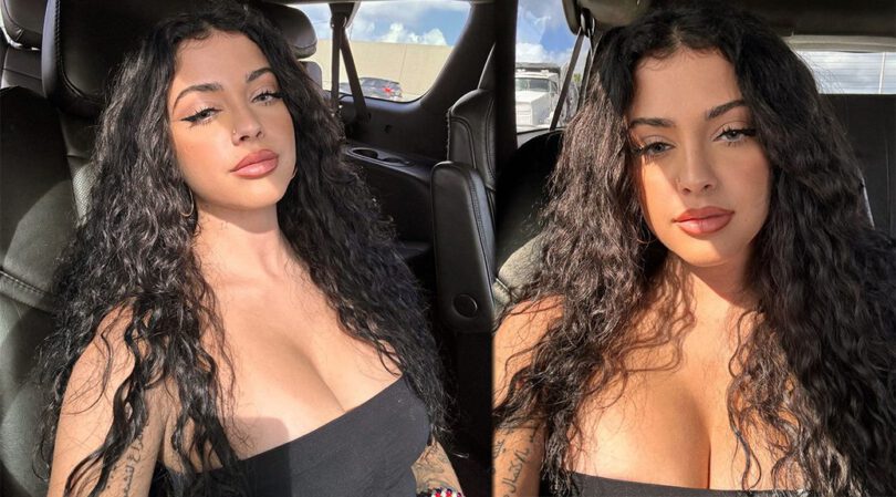 Malu Trevejo’s Busty Black Top Selfies: Boobs and Cleavage Galore