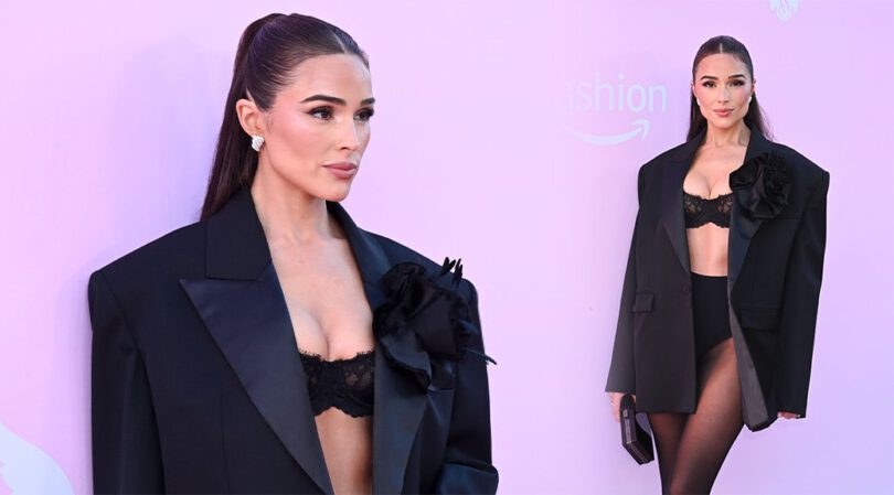 Olivia Culpo Turns Heads in Sultry Black Bra at Victoria’s Secret 2024 Show